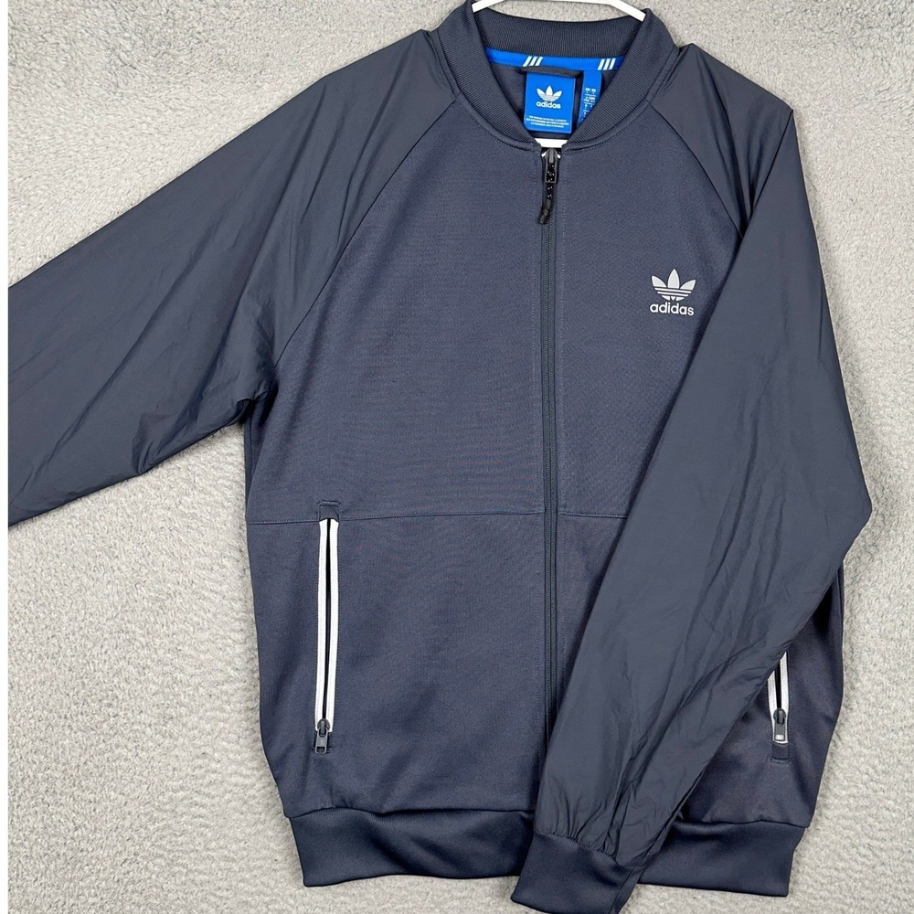 Adidas Originals Jacket Mens Large Bomber Track Full Zip Athletic Long Sleeve